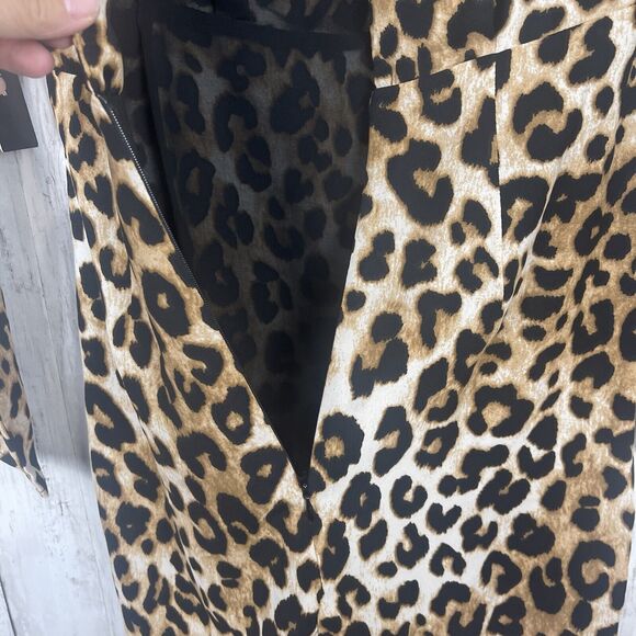 Lulu's Dress XS Wild Life Leopard Animal Print Long Sleeve Mini Party Homecoming - Picture 8 of 12